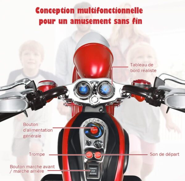 Moto Chopper Electrique Enfants 2
