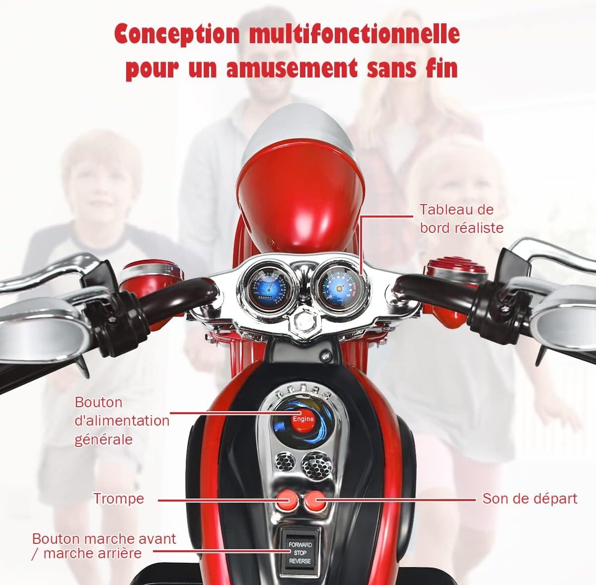 Moto Chopper Electrique Enfants